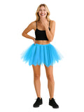 Women's Layered Tutu Skirt 7 Colors, Fluffy Ballet Tulle Petticoat for Halloween, Costume Parties