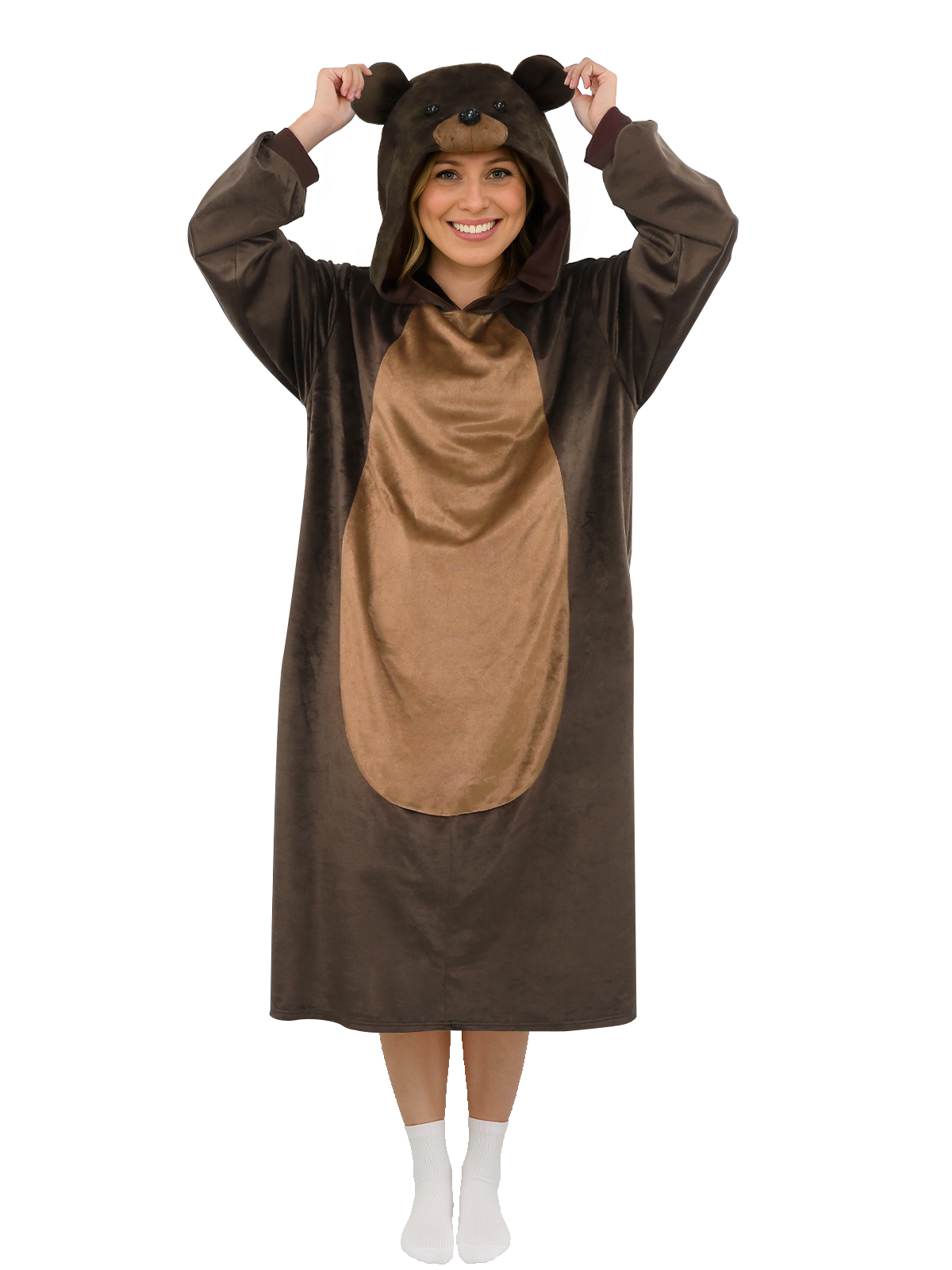 Animals Costume Hoodie Dress for Adult Woman Halloween Cosplay Party & Loungwear