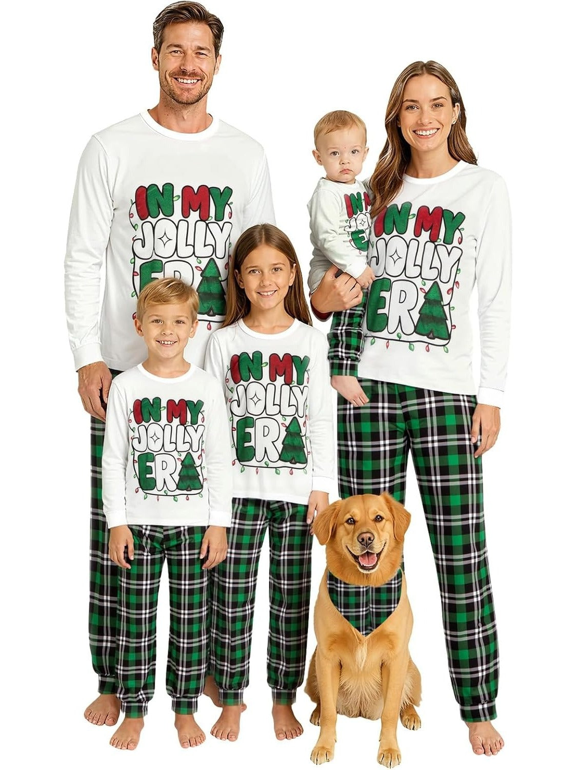 ROC PARTY Matching Family Christmas Pajamas Sets - Festive Xmas PJs, Holiday Sleepwear for Families Photos & Gift Giving (Youth, 8-10 Years)