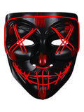Light Up Mask for Adult Women & Men Halloween Parties