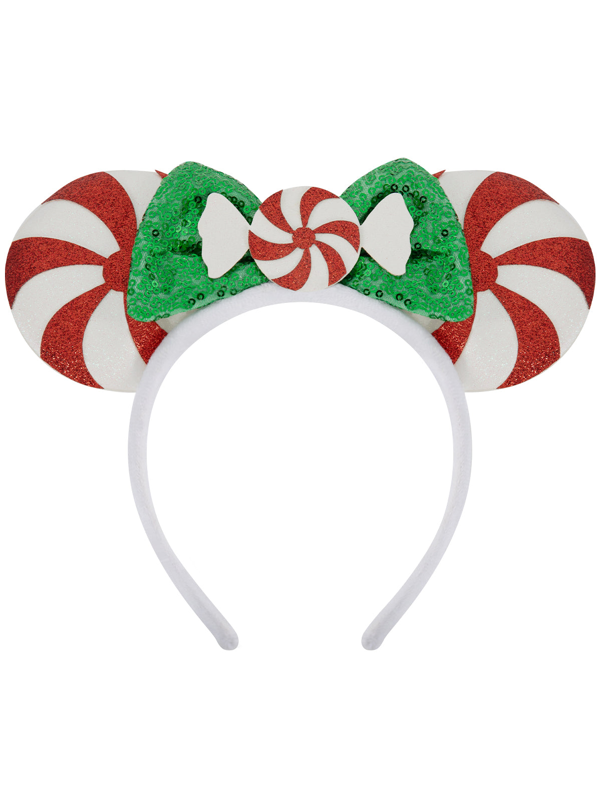 Mouse Ears Headband with Bow Cute Black and Red Polka Dot Ears for Girls and Women, Perfect for Birthday