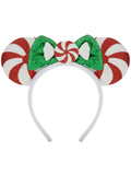 Mouse Ears Headband with Bow Cute Black and Red Polka Dot Ears for Girls and Women, Perfect for Birthday