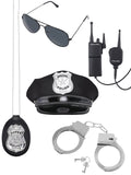 Mens Police Officer Costume Accessories Set for Adults Black