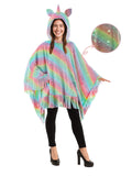 Unicorn Poncho for Women Halloween Costume Dress Up