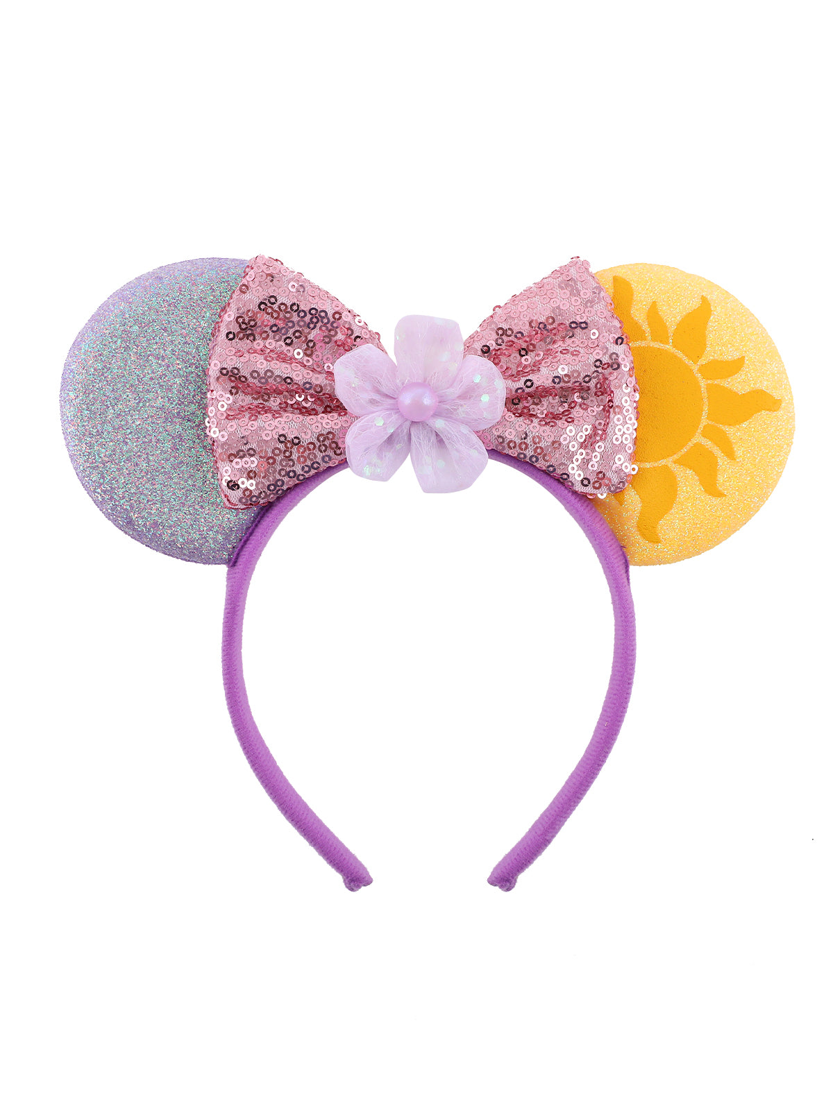 Mouse Ears Headband with Bow Cute Black and Red Polka Dot Ears for Girls and Women, Perfect for Birthday