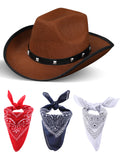Western Cowboy Hat Accessory Set for Adult with Halloween Costumes