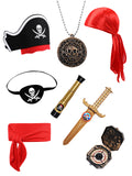 Pirate Costume Accessories Set for Halloween Parties Adult Men Size
