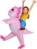 Kids Inflatable Axolotl Costume â€?Funny Halloween Costumes for Girls&Boys, Blow Up Ride On Outfit for Party & Cosplay