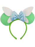 Mouse Ears Headband with Bow Cute Black and Red Polka Dot Ears for Girls and Women, Perfect for Birthday