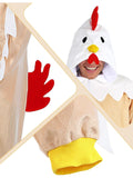 Animal Onesie Costume for Adults - Cozy Farm-Themed One-Piece Pajamas with 3D Hood for Halloween, Cosplay & Party