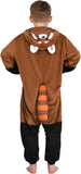 ROC PARTY Hooded Animal Costume for Kids 4-12 - Unisex Halloween Animal Dress-Up Outfit & Cosplay Playwear for Boys & Girls (Red Panda, 7-8 Years)