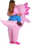 Kids Inflatable Axolotl Costume â€?Funny Halloween Costumes for Girls&Boys, Blow Up Ride On Outfit for Party & Cosplay