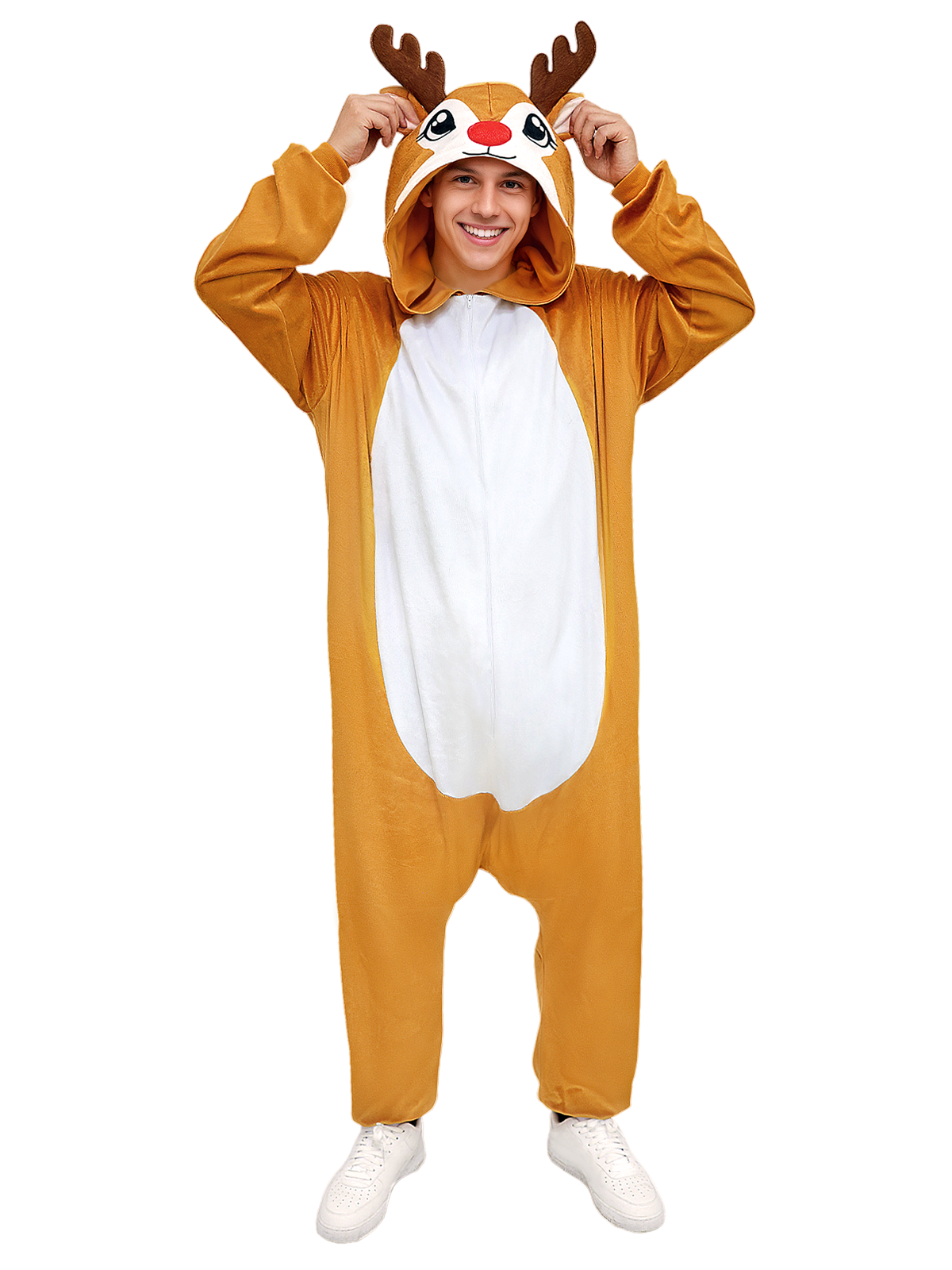 Safari & Forest Animal Onesie Costume for Adult - Wild Animal Costume Sleepwear for Halloween, Cosplay & Loungewear
