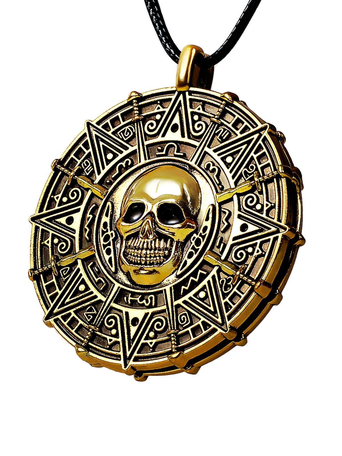 Pirate Coin Necklace for Halloween Pirates Cosplay Costume Accessories - Pirate's Skull Necklaces for Men & Women
