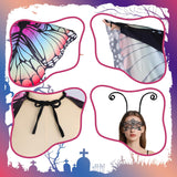 Butterfly Costume for Women - Fairy Wings, Headband & Mask Set for Halloween, Cosplay, Festivals & Photo Shoots