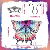 Butterfly Costume for Women - Fairy Wings, Headband & Mask Set for Halloween, Cosplay, Festivals & Photo Shoots