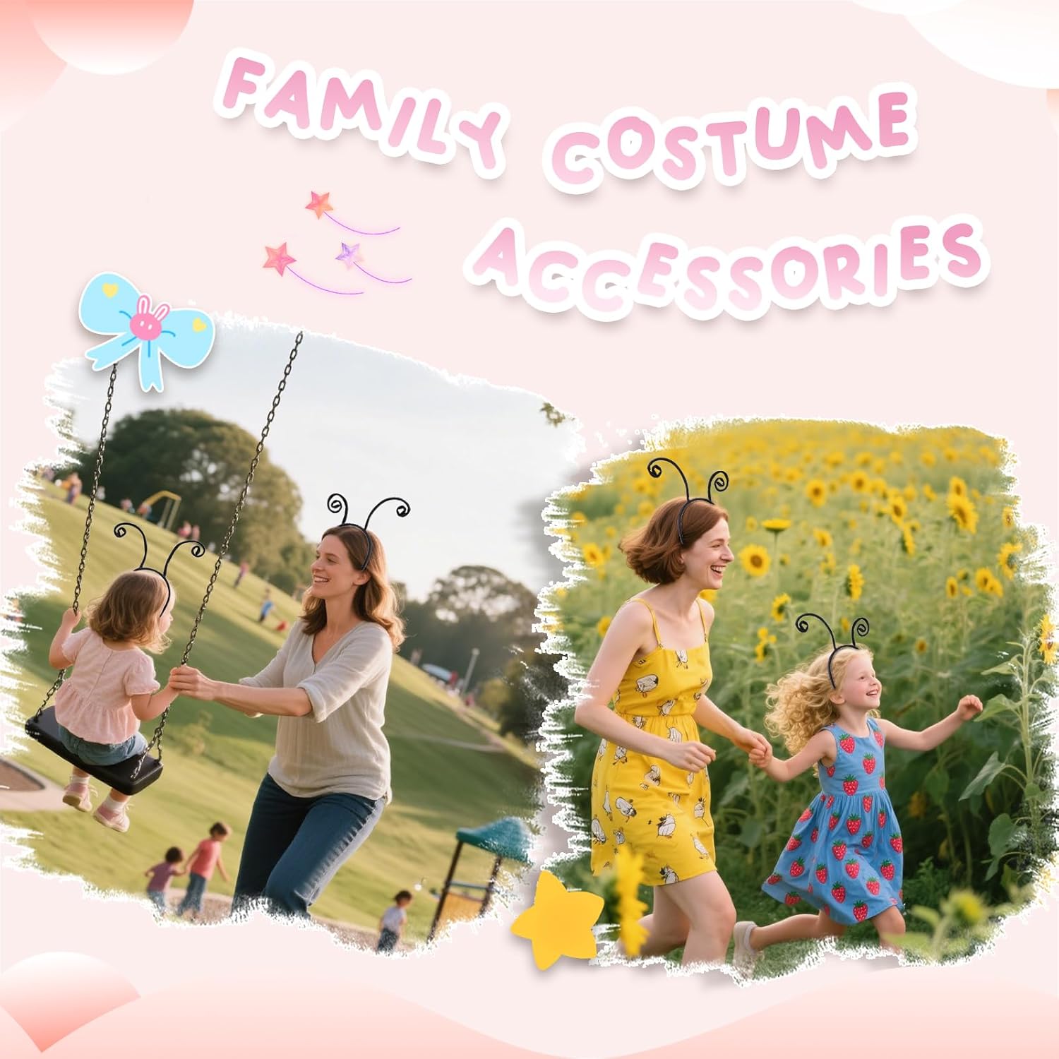 Butterfly Antenna Headband – Cute Butterfly Costume Accessory for Kids & Adults, Perfect for Halloween, Dress-Up, Cosplay & Theme Parties