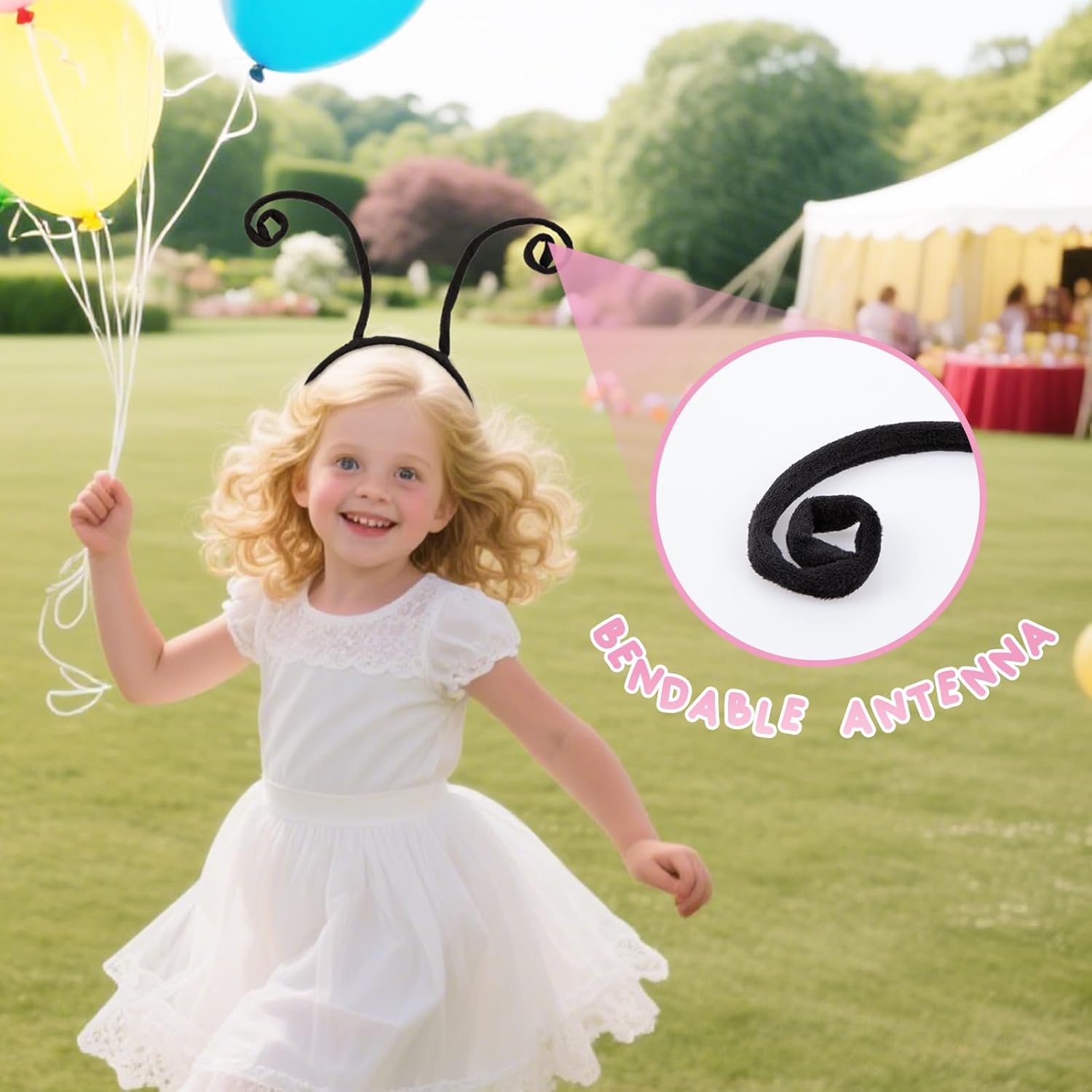 Butterfly Antenna Headband – Cute Butterfly Costume Accessory for Kids & Adults, Perfect for Halloween, Dress-Up, Cosplay & Theme Parties