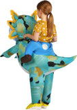 Kids Inflatable Axolotl Costume - Funny Halloween Costumes for Girls&Boys, Blow Up Ride On Outfit for Party & Cosplay