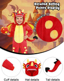 ROC PARTY Dinosaur & Monster Costume for Toddlers - 3D Animal Hooded Dress-Up Outfit for Halloween, Cosplay & Parties (Red Pterosaur, 3-4T)
