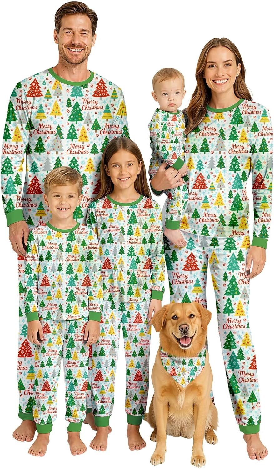 ROC PARTY Matching Family Christmas Pajamas Sets - Festive Xmas PJs, Holiday Sleepwear for Families Photos & Gift Giving (Youth, 8-10 Years)
