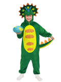 ROC PARTY Dinosaur & Monster Costume for Toddlers - 3D Animal Hooded Dress-Up Outfit for Halloween, Cosplay & Parties (Green Triceratops, 2-3T)