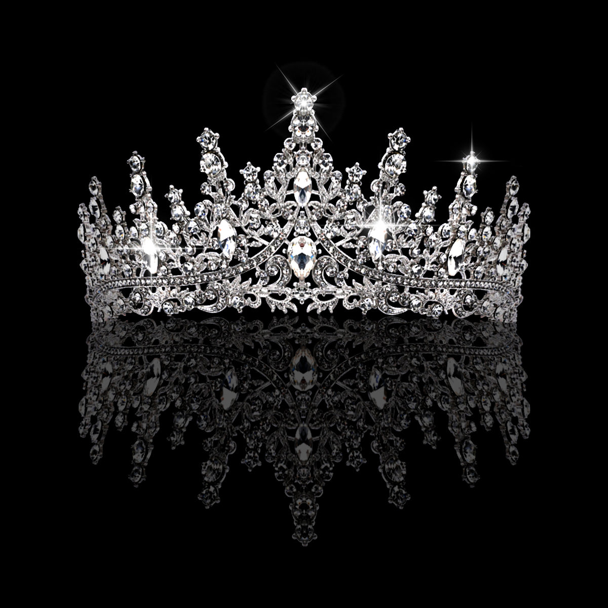 Crystal Crown for Women and Girls Silver Princess Tiaras for Wedding, Birthday, Prom, Party, Halloween, Bridal Hair Accessories