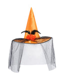 Witch Hat with Veil for Holloween Costume