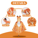 Women's Animal Hooded Cape Costume, Deer & Giraffe Cloak for Halloween, Cosplay, or Winter Party