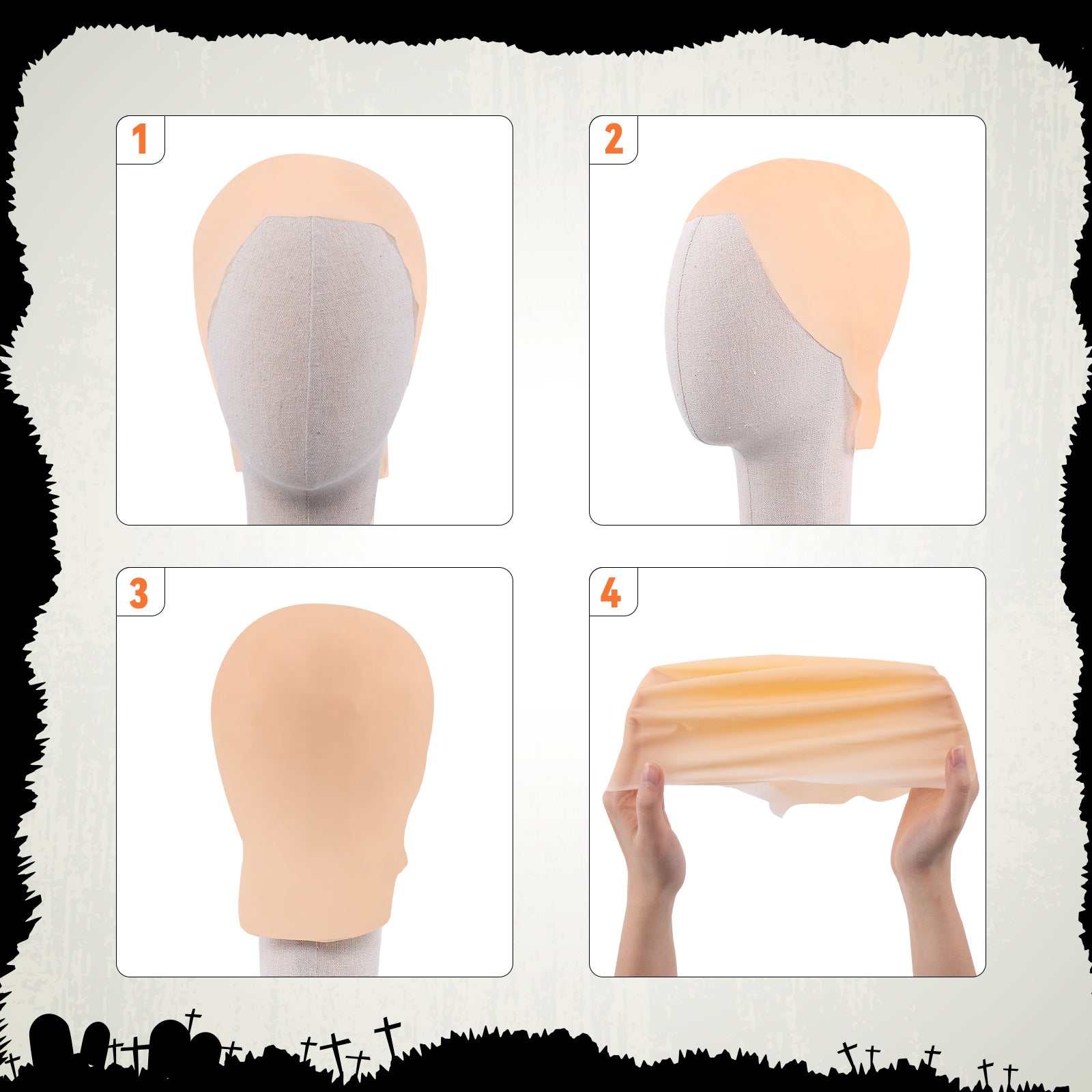 Latex Free Bald Cap for Adults