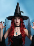 Witch Hat with Veil for Holloween Costume