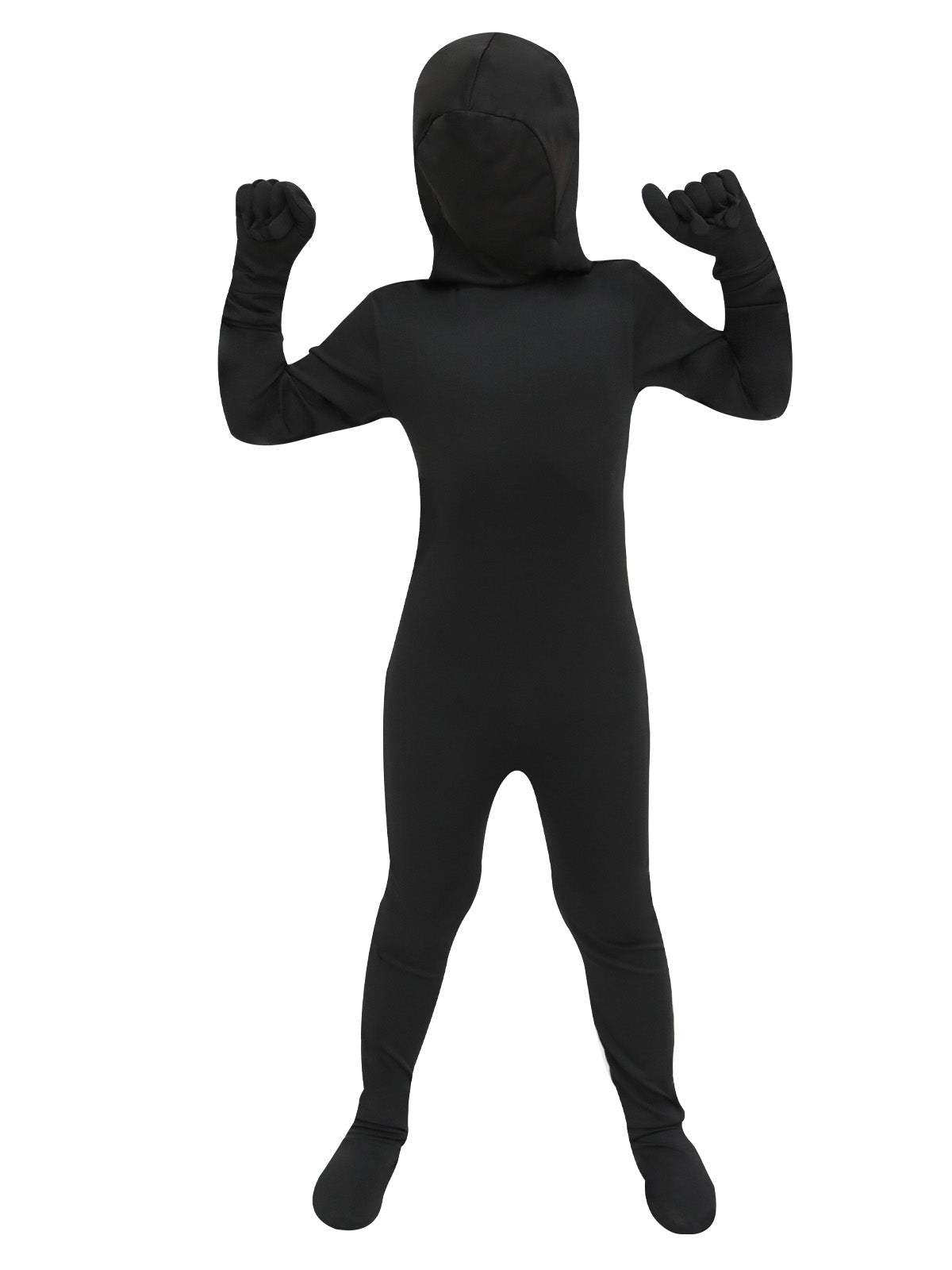 Kids Full Body Black Spandex Suit - Unisex Stretch Costume for Halloween, Dress-Up & Role Play Fits Ages