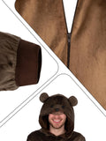 ROC PARTY Hooded Animal Costume for Kids 4-12 - Unisex Halloween Animal Dress-Up Outfit & Cosplay Playwear for Boys & Girls (Brown Teddy Bear, 8-10 Years)