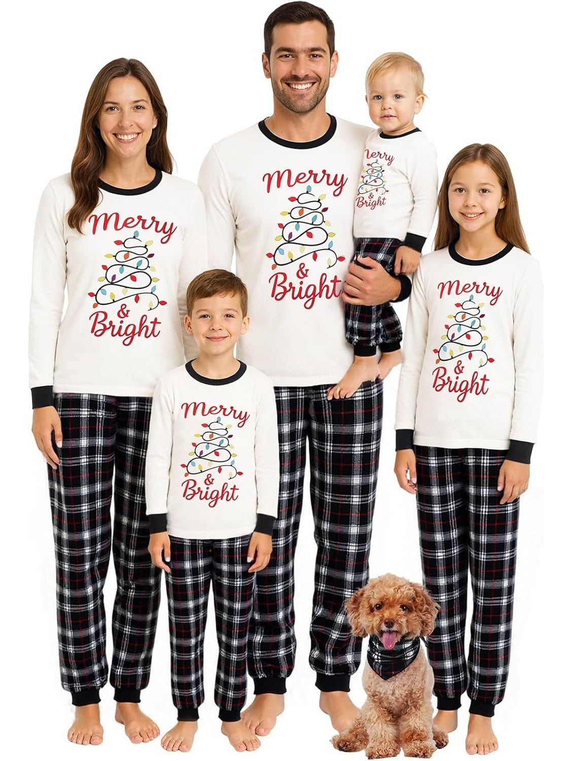 ROC PARTY Matching Family Christmas Pajamas Sets - Festive Xmas PJs, Holiday Sleepwear for Families Photos & Gift Giving (Youth, 8-10 Years)