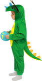 ROC PARTY Dinosaur & Monster Costume for Toddlers - 3D Animal Hooded Dress-Up Outfit for Halloween, Cosplay & Parties (Green Triceratops, 2-3T)