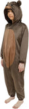 ROC PARTY Hooded Animal Costume for Kids 4-12 - Unisex Halloween Animal Dress-Up Outfit & Cosplay Playwear for Boys & Girls (Brown Teddy Bear, 8-10 Years)