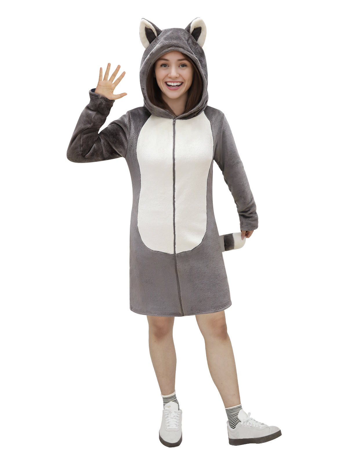 Cute Animal Hoodie Costume Dress for Women Halloween & Loungewear