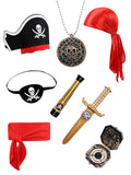 Pirate Costume Accessories Set for Halloween Parties Adult Men Size