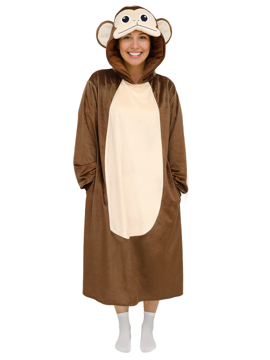 Animals Costume Hoodie Dress for Adult Woman Halloween Cosplay Party & Loungwear