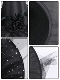 Witch Hat with Veil for Holloween Costume