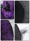 Witch Hat with Veil for Holloween Costume